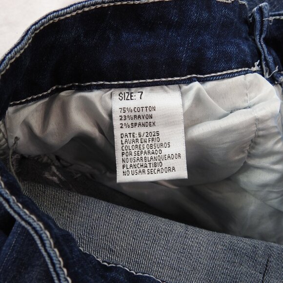 New Sky Premium Women's Western Flared Jeans Sz 7 Angel Wings Skull Y2K - Picture 6 of 12